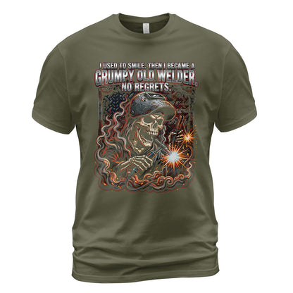 Grumpy Old Welder Skull T-Shirt