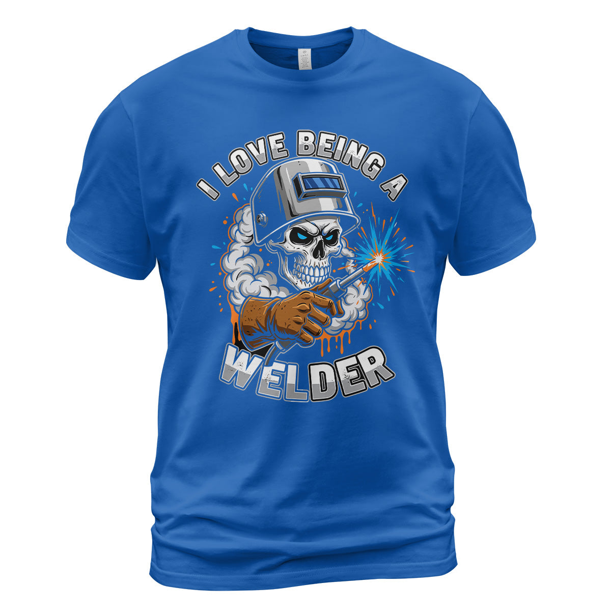 I Love Being A Welder Skull T-Shirt