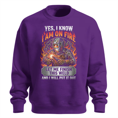 I'm On Fire Welder Sweatshirt