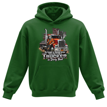 Knight in Dirty Boots Trucker Hoodie