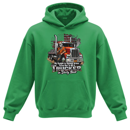 Knight in Dirty Boots Trucker Hoodie