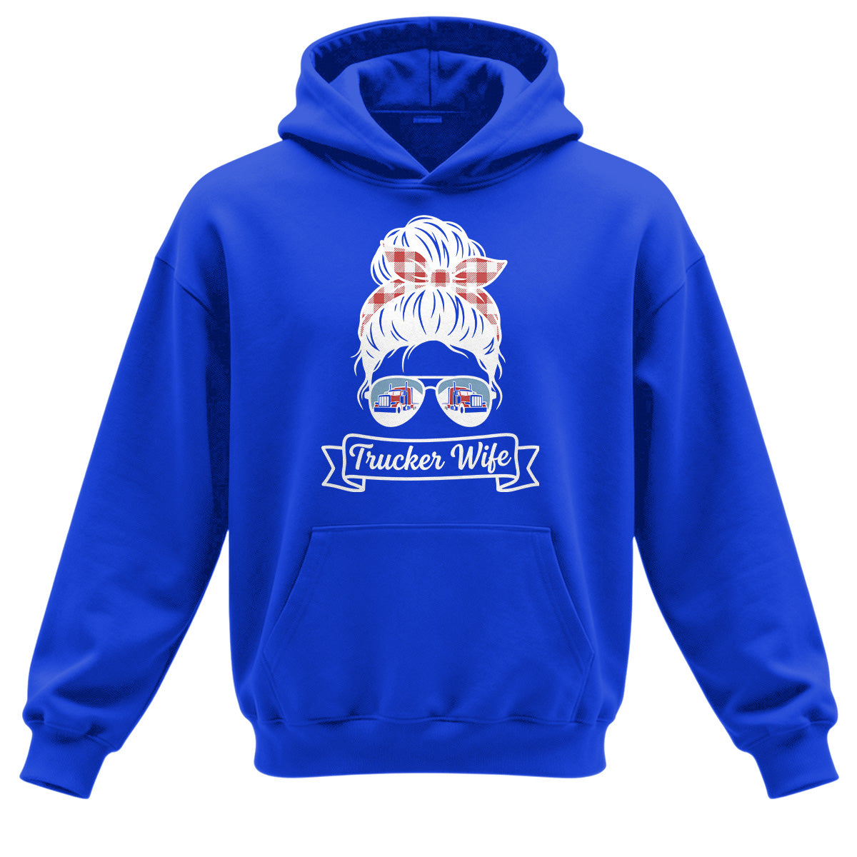 Messy Bun Trucker Wife Heavy Cotton Hoodie