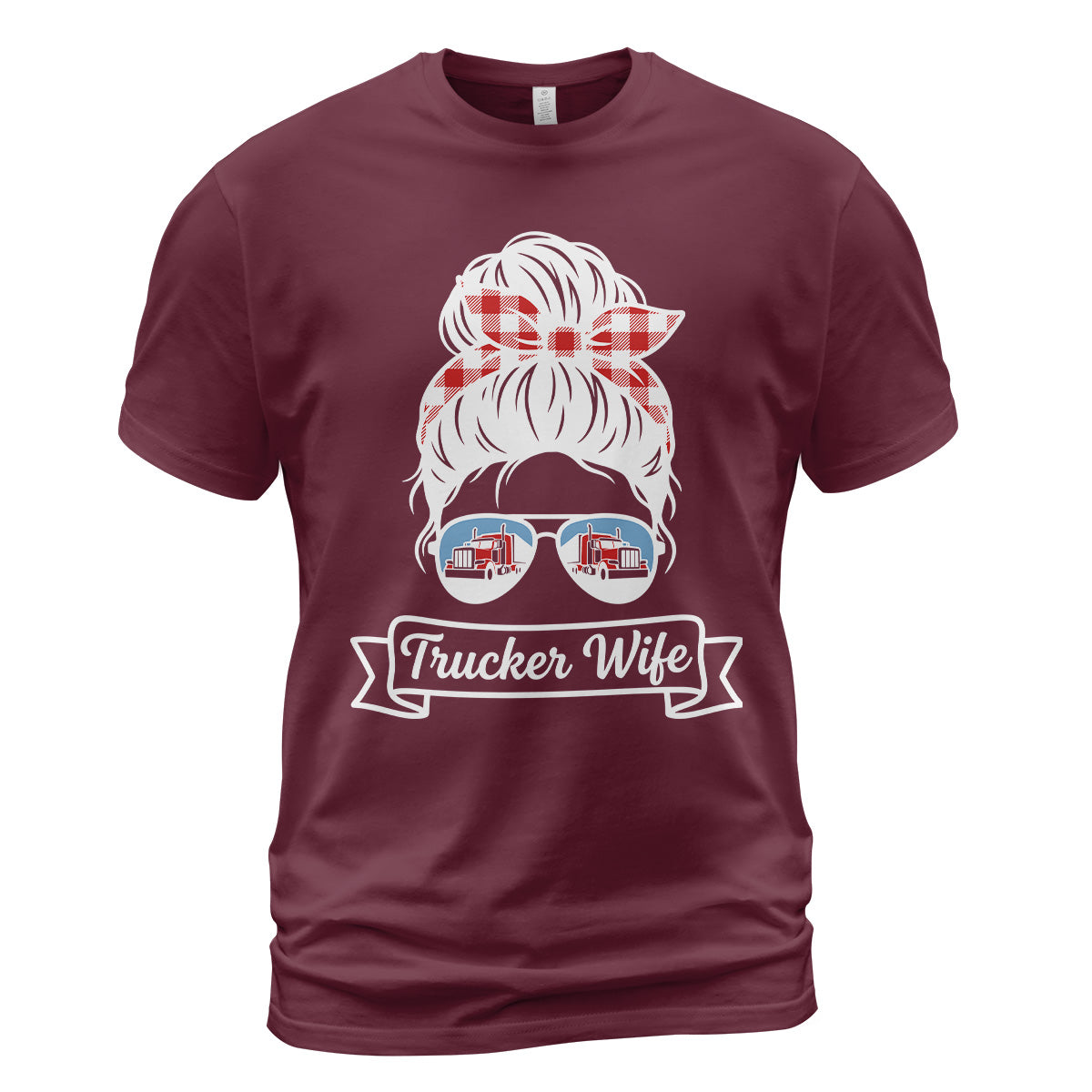 Messy Bun Trucker Wife Heavy Cotton T-Shirt