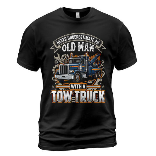 Old Man Tow Truck T-Shirt
