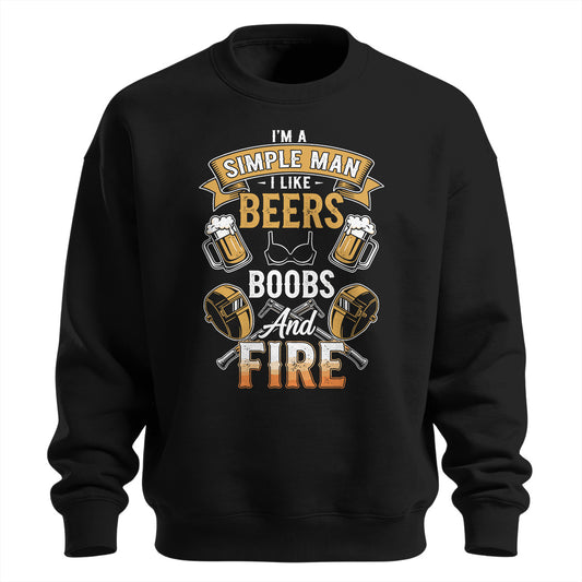Simple Man Welder Beers & Fire Sweatshirt