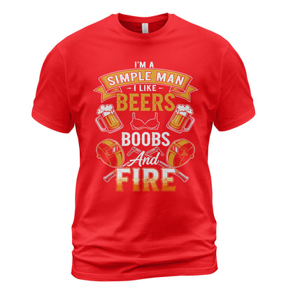 Simple Man Welder Beers & Fire T-Shirt