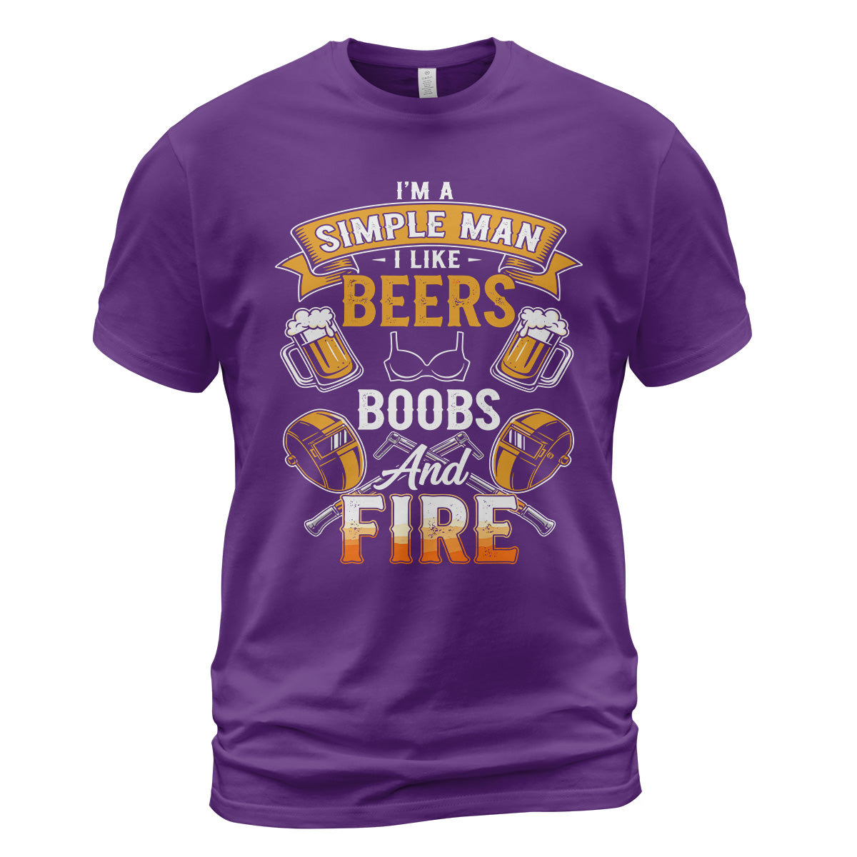 Simple Man Welder Beers & Fire T-Shirt