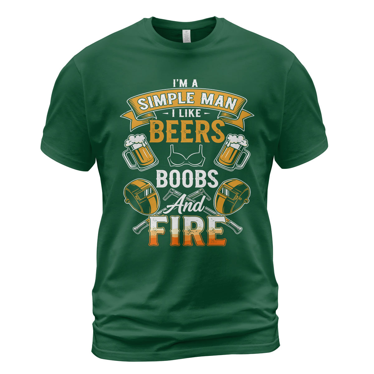 Simple Man Welder Beers & Fire T-Shirt