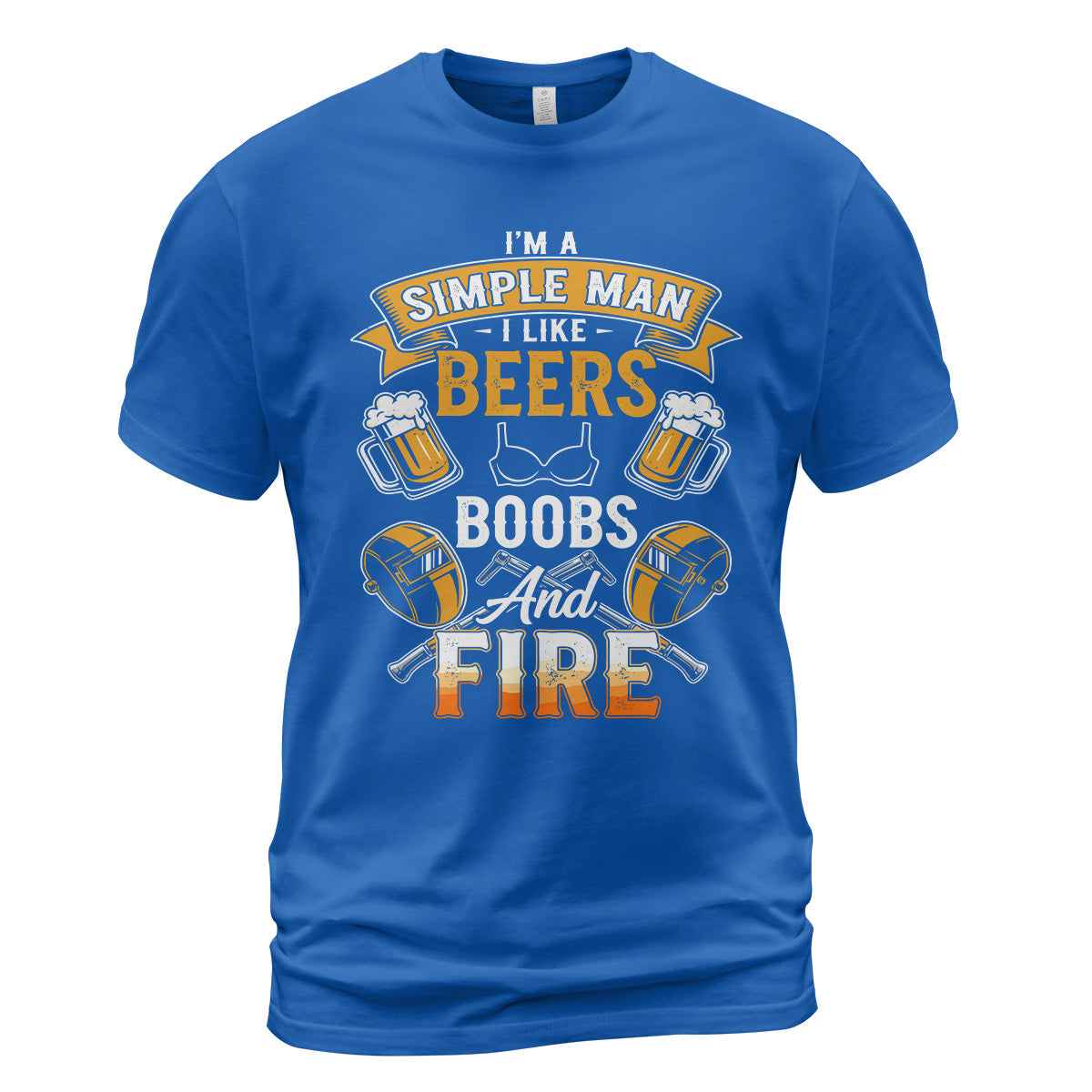 Simple Man Welder Beers & Fire T-Shirt
