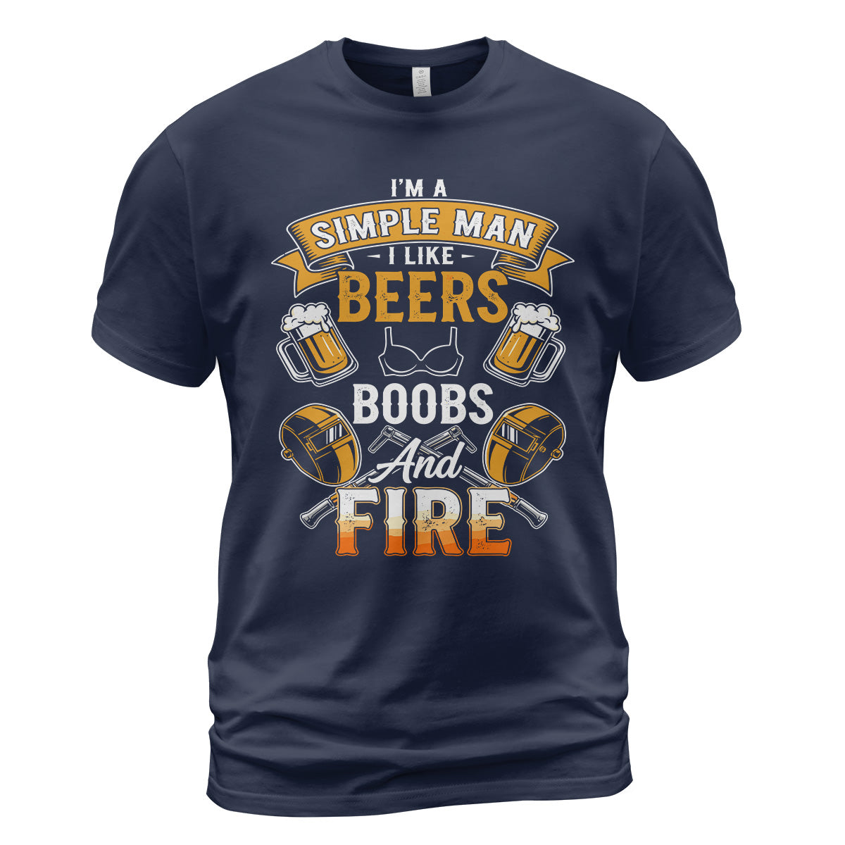 Simple Man Welder Beers & Fire T-Shirt