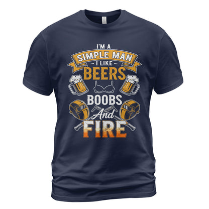 Simple Man Welder Beers & Fire T-Shirt