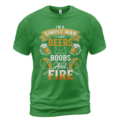 Simple Man Welder Beers & Fire T-Shirt