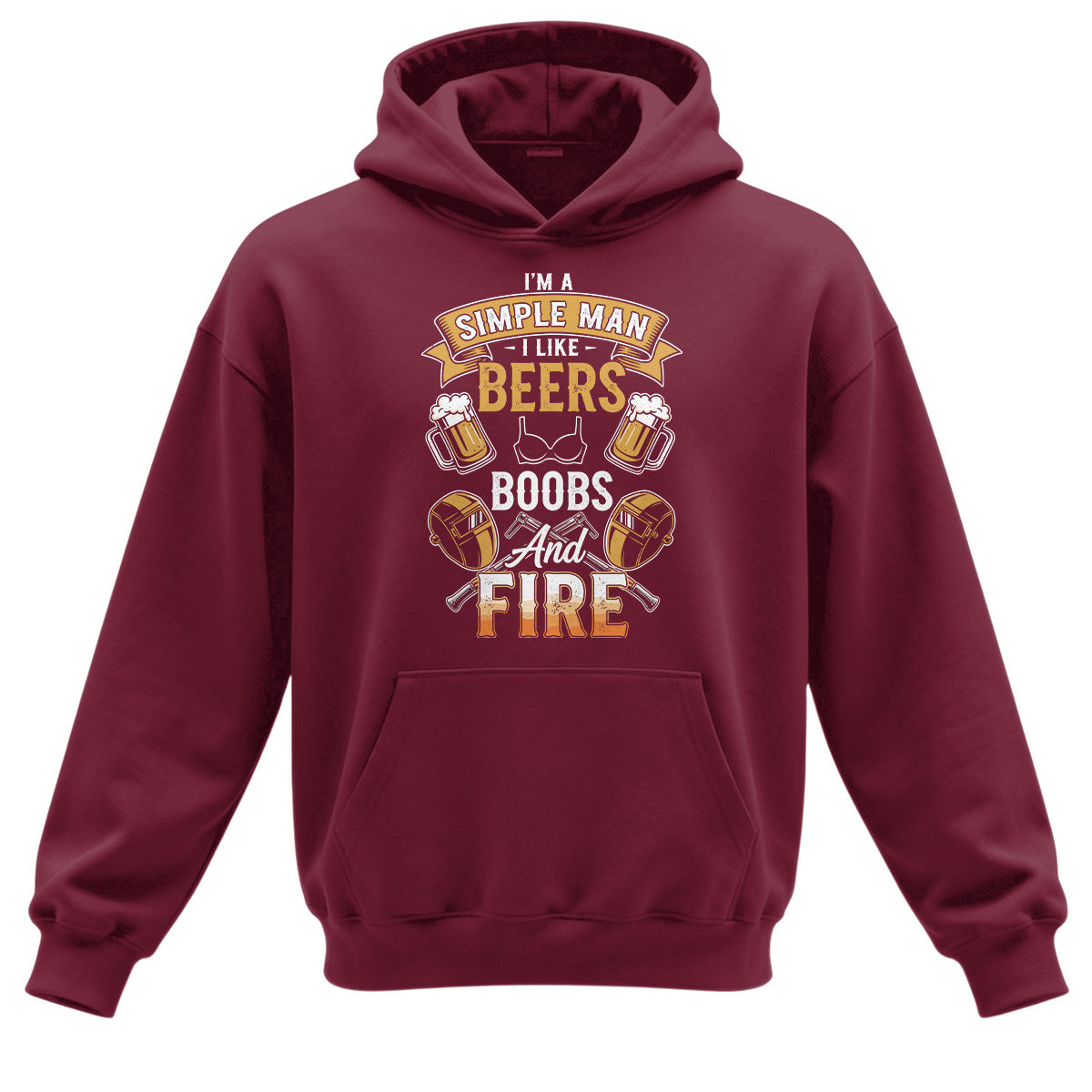 Simple Man Welder Beers & Fire Hoodie