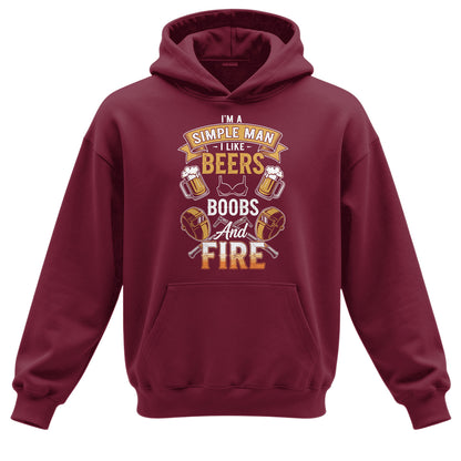 Simple Man Welder Beers & Fire Hoodie