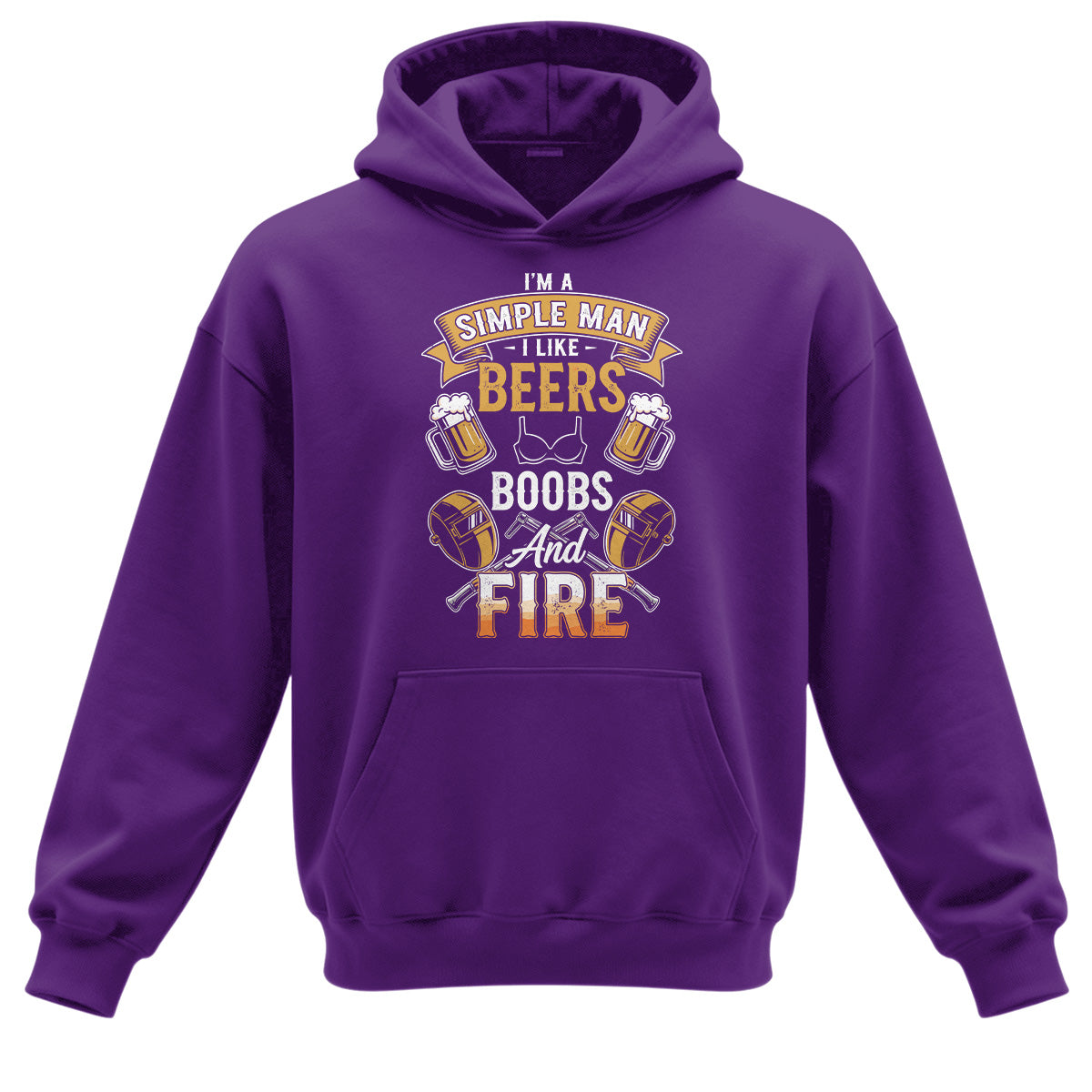 Simple Man Welder Beers & Fire Hoodie