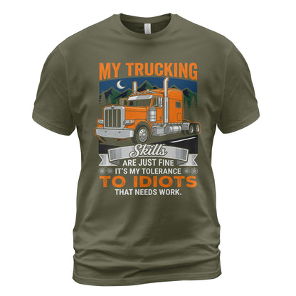 Trucker's Idiot Tolerance T-Shirt