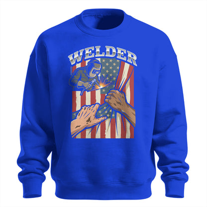 Welder American Flag Pride Sweatshirt