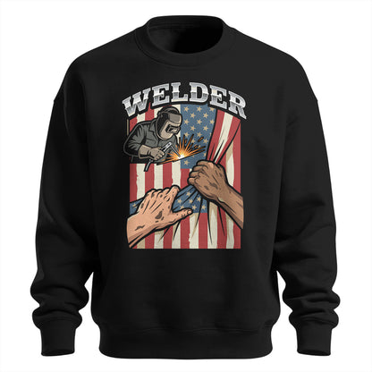 Welder American Flag Pride Sweatshirt