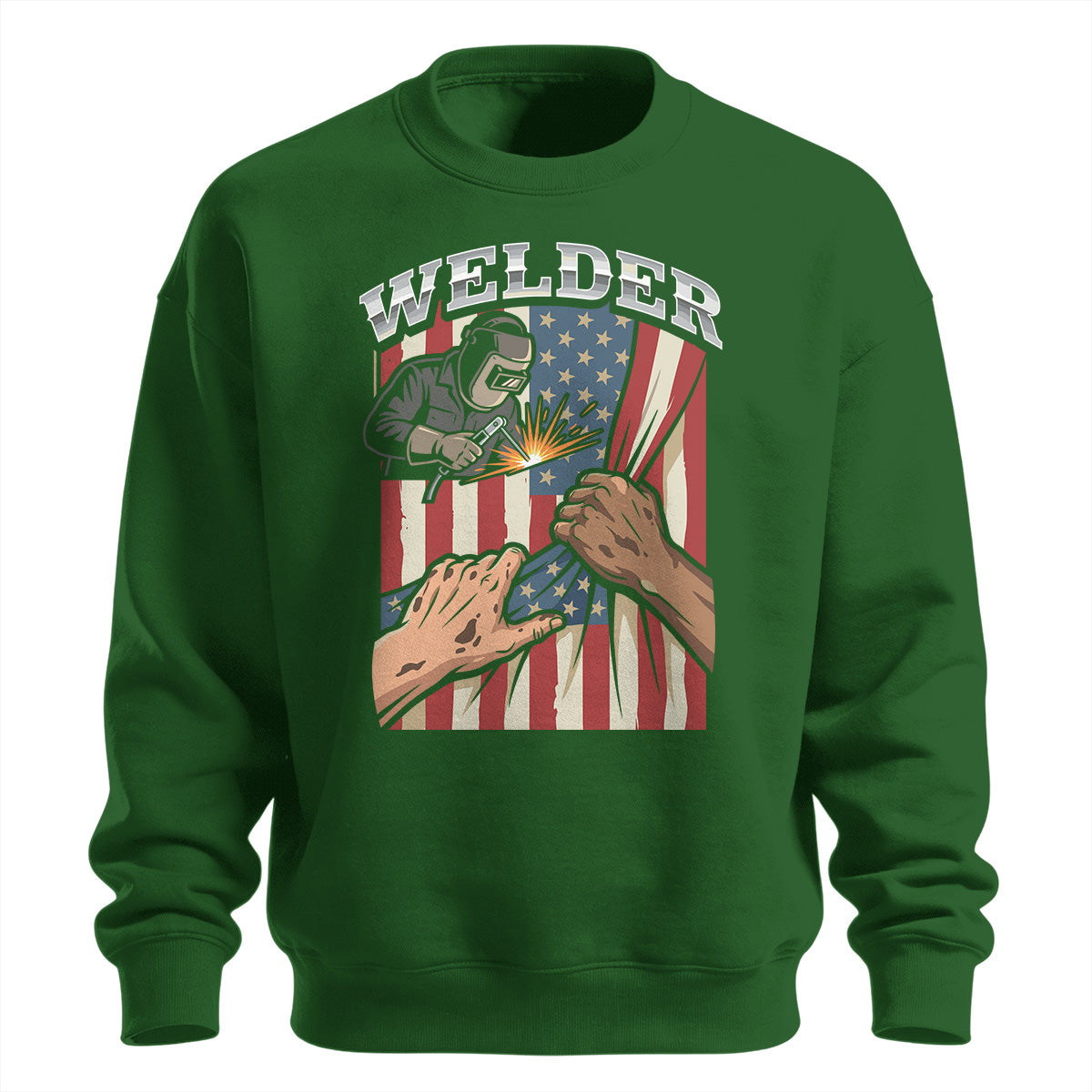 Welder American Flag Pride Sweatshirt