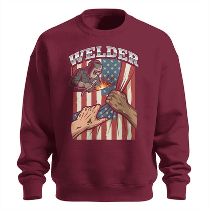 Welder American Flag Pride Sweatshirt