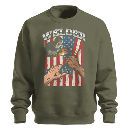 Welder American Flag Pride Sweatshirt