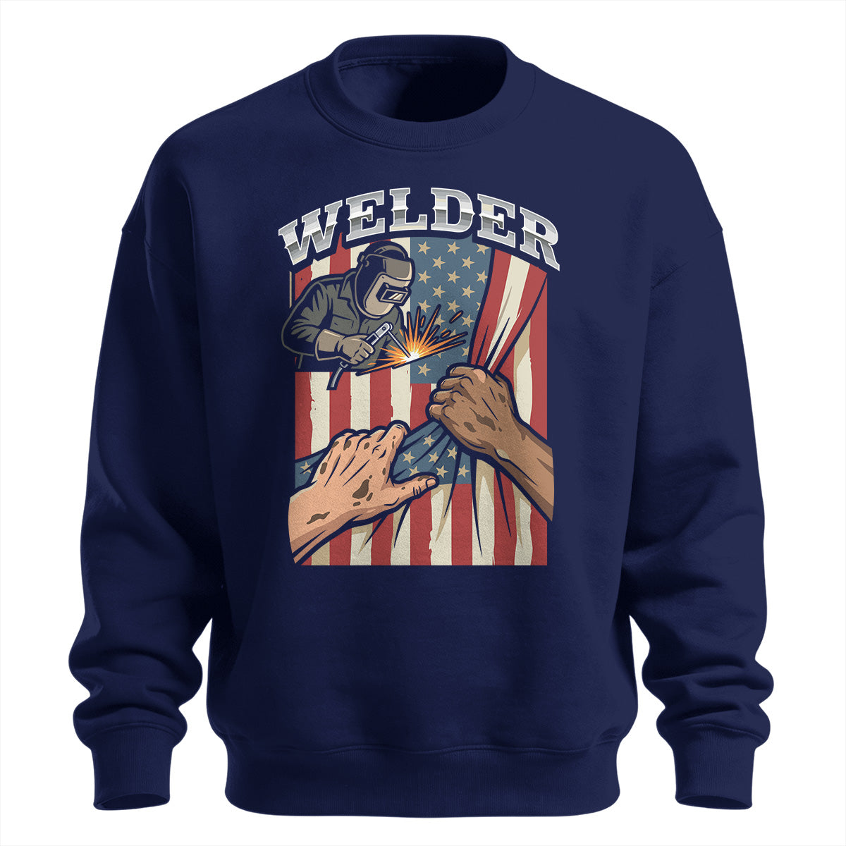 Welder American Flag Pride Sweatshirt