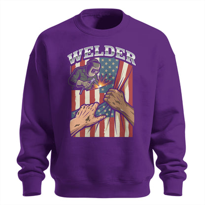 Welder American Flag Pride Sweatshirt