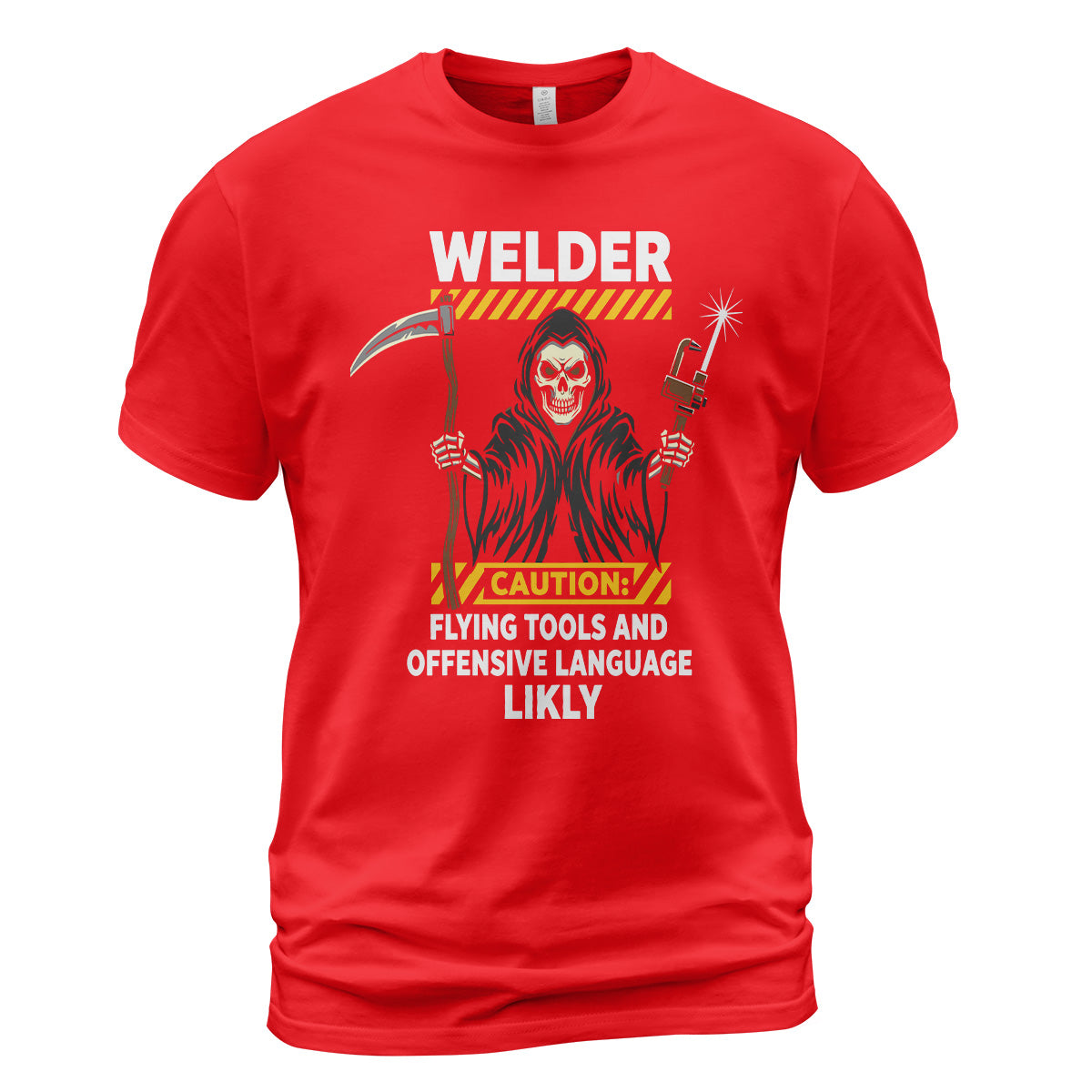 Welder Caution Flying Tools & Language T-Shirt