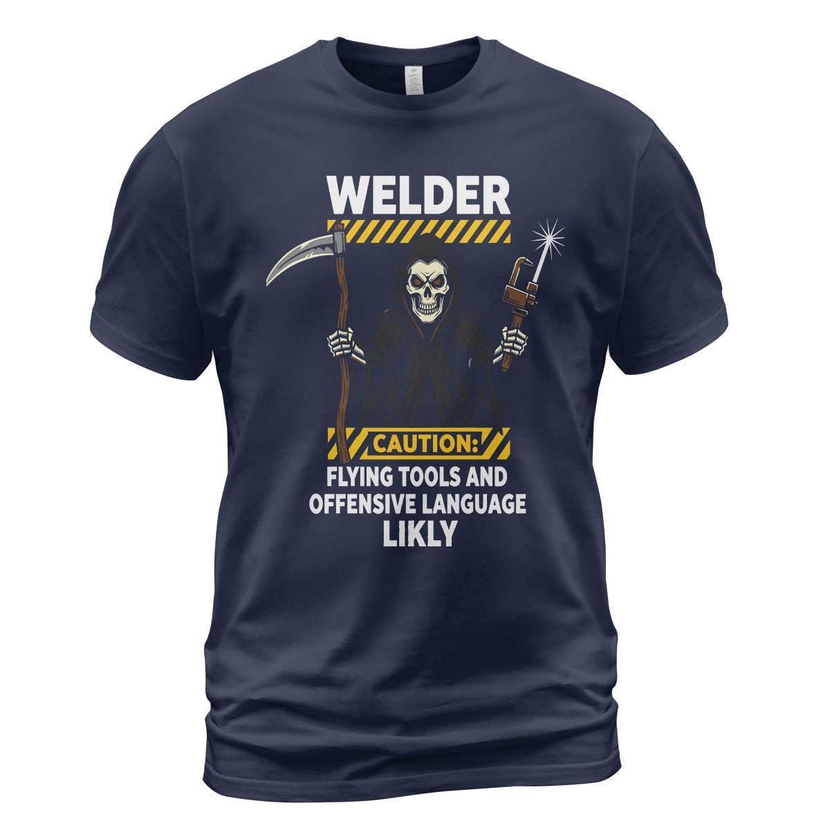 Welder Caution Flying Tools & Language T-Shirt