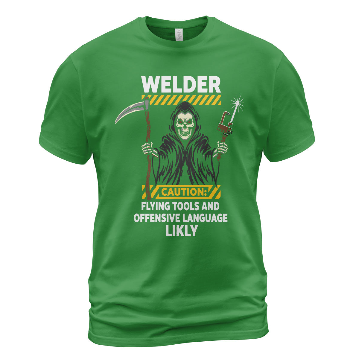 Welder Caution Flying Tools & Language T-Shirt