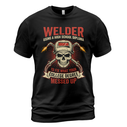 Welder Diploma College Fix T-Shirt