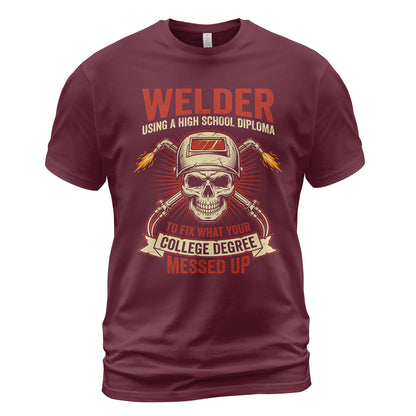 Welder Diploma College Fix T-Shirt