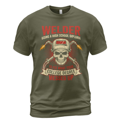 Welder Diploma College Fix T-Shirt
