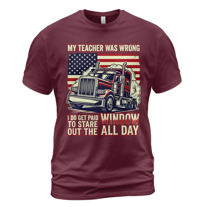 Window Staring Professional Trucker T-Shirt