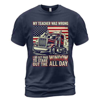 Window Staring Professional Trucker T-Shirt