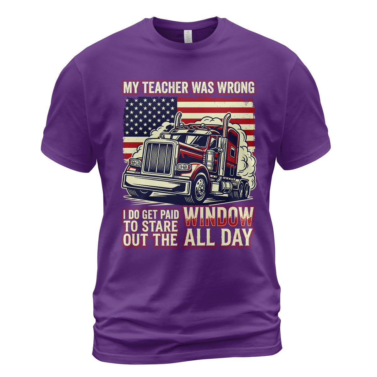 Window Staring Professional Trucker T-Shirt