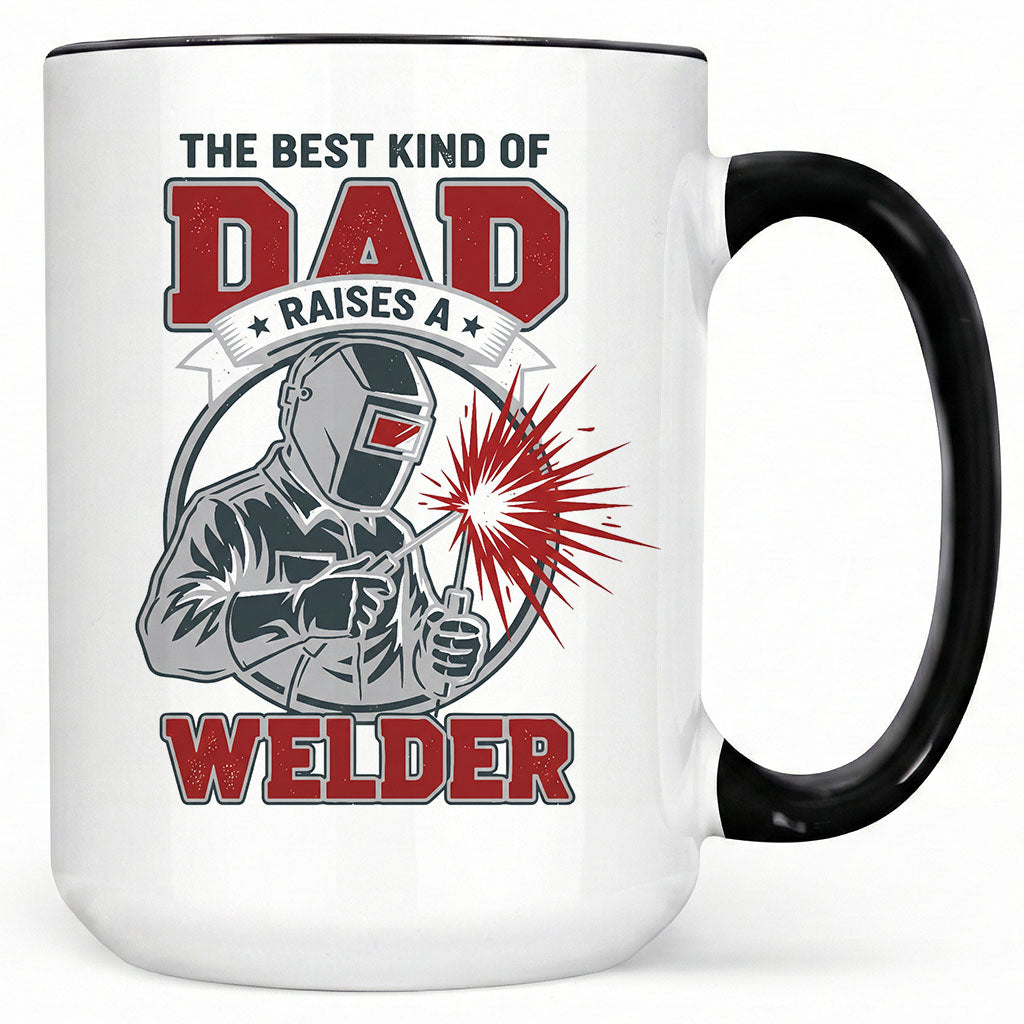 Best Dad Raises A Welder Mug