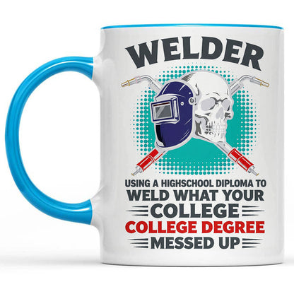 Welder Diploma Wins Mug