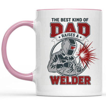 Best Dad Raises A Welder Mug